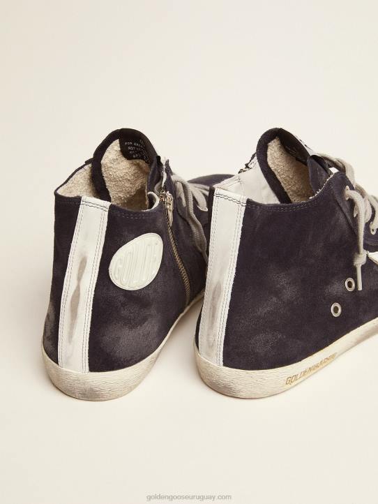 hombres zapatillas francy de piel con estrella de piel y refuerzo en el talónGolden Goose 02H6521
