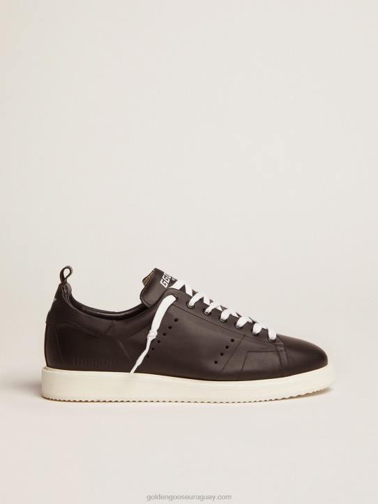 hombres zapatillas starter de piel total blackGolden Goose 02H6525