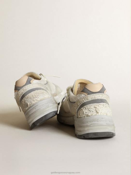 hombres Zapatillas deportivas dad-star de ante blanco y gris con estrella de piel blancaGolden Goose 02H6549
