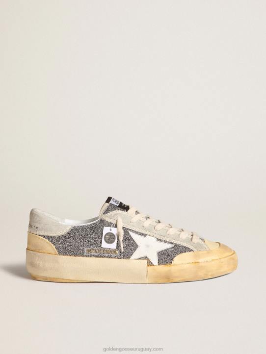 hombres Super-Star Lab con estrella blanca y parte superior con purpurina de Swarovski.Golden Goose 02H6603