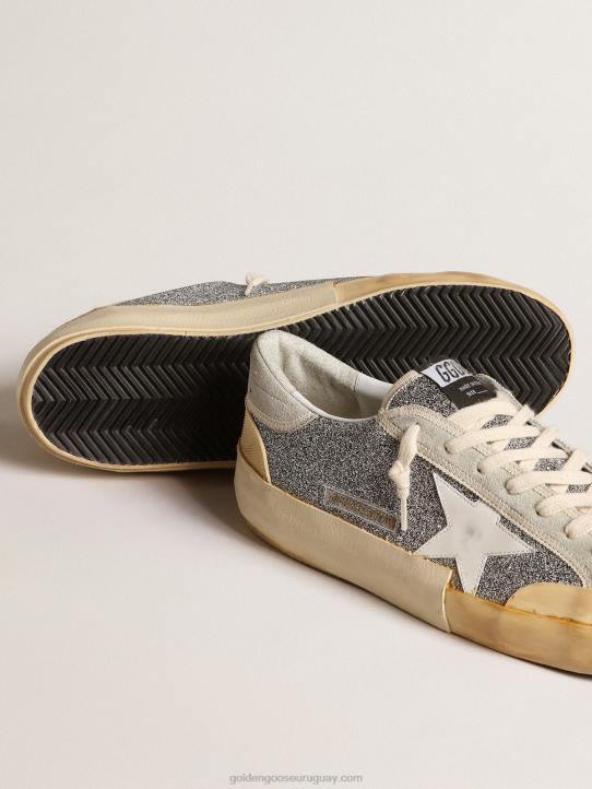 hombres Super-Star Lab con estrella blanca y parte superior con purpurina de Swarovski.Golden Goose 02H6603