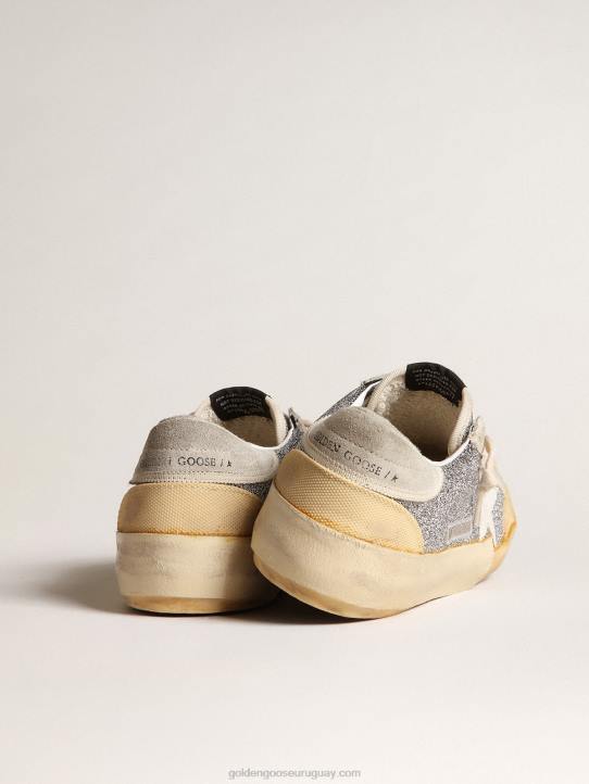 hombres Super-Star Lab con estrella blanca y parte superior con purpurina de Swarovski.Golden Goose 02H6603