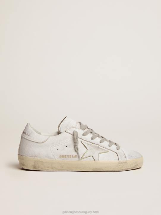 hombres Zapatillas deportivas super-star dream maker en color blanco con construcción invertida y detalles multicolores ocultosGolden Goose 02H6552