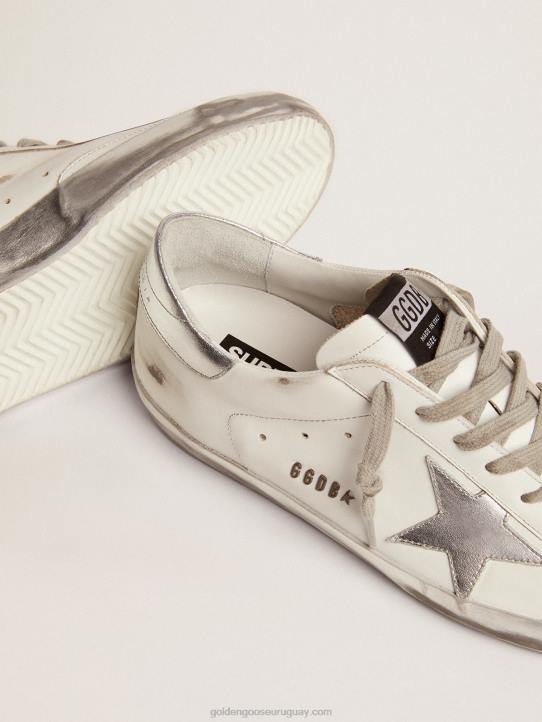 hombres zapatillas super-star con refuerzo de estrella y purpurina en el talónGolden Goose 02H6629