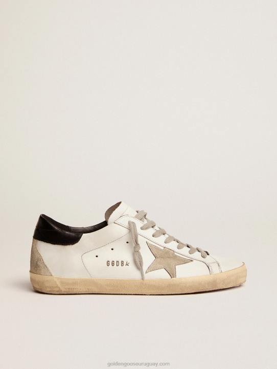 hombres zapatillas super-star con refuerzo negro en el talón y letras con tachuelas de metalGolden Goose 02H6581