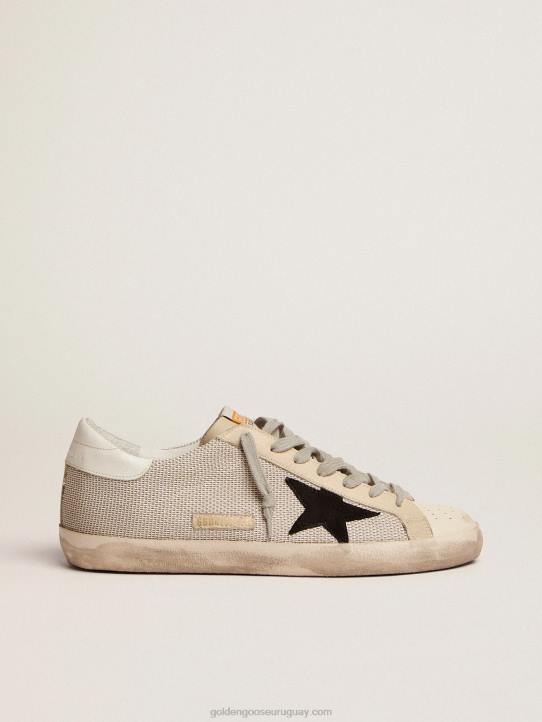 hombres zapatillas super-star de piel con inserción de mallaGolden Goose 02H6585