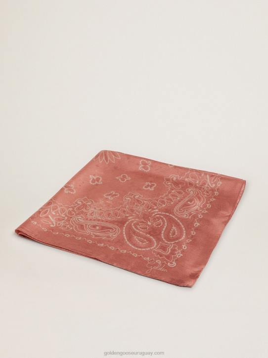 mujer Pañuelo colección rosa viejo con estampado paisleyGolden Goose 02H6323