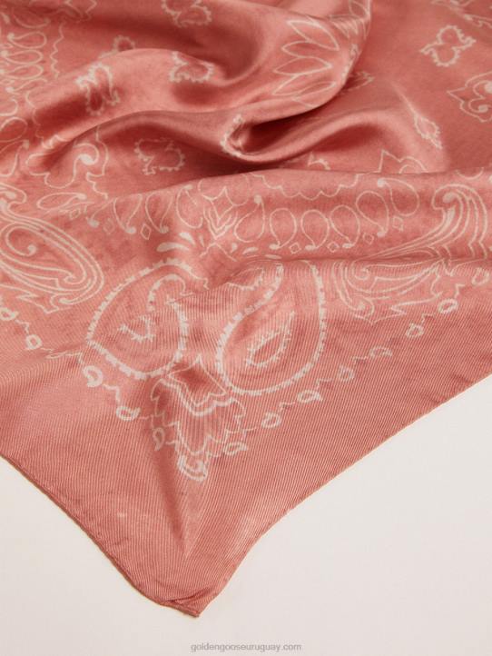 mujer Pañuelo colección rosa viejo con estampado paisleyGolden Goose 02H6323