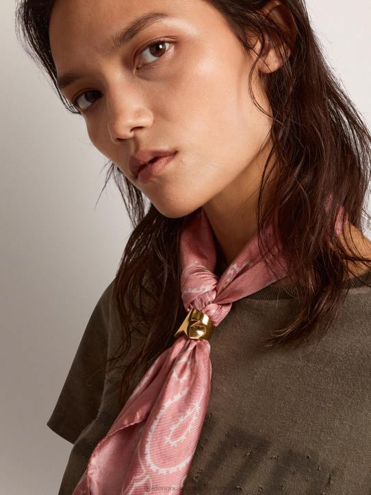 mujer Pañuelo colección rosa viejo con estampado paisleyGolden Goose 02H6323