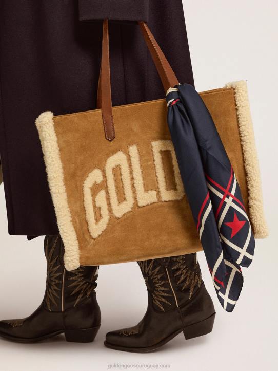 mujer Pañuelo de la colección azul noche con estrellas y rayas en contrasteGolden Goose 02H6318