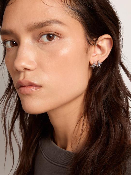 mujer Pendientes de botón en color oro viejo con cristales decorativosGolden Goose 02H6287