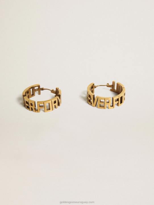mujer aros en color oro viejo con letras forever for youGolden Goose 02H6352