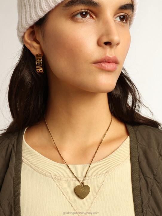 mujer aros en color oro viejo con letras forever for youGolden Goose 02H6352