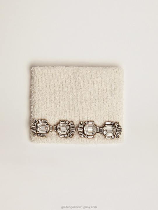 mujer brazalete de la colección jewelmates deco blanco con cristales en forma de baguetteGolden Goose 02H6328