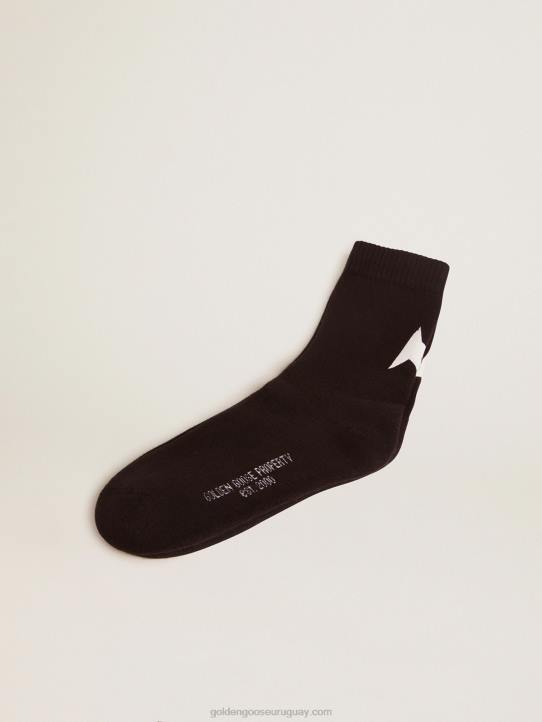 mujer calcetines colección estrella negra con estrella blanca a contrasteGolden Goose 02H6342