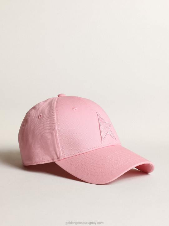 mujer gorra rosa colección demos star con estrella tono sobre tonoGolden Goose 02H6410