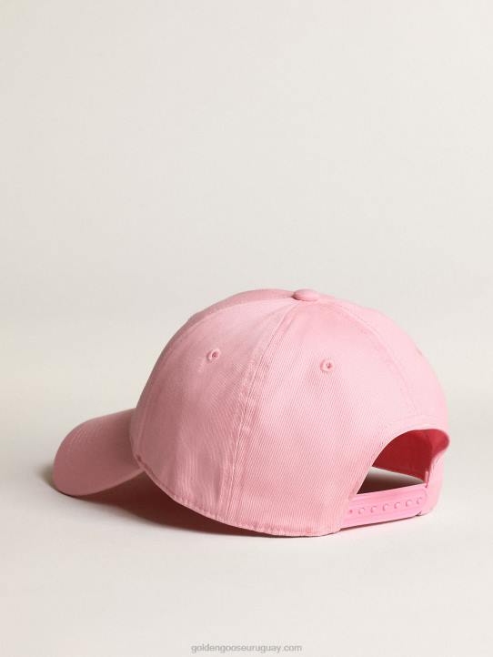 mujer gorra rosa colección demos star con estrella tono sobre tonoGolden Goose 02H6410