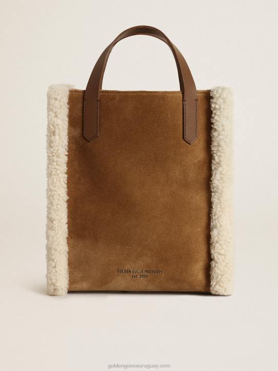 mujer Minibolso california de piel de ante con ribete de borregoGolden Goose 02H6457