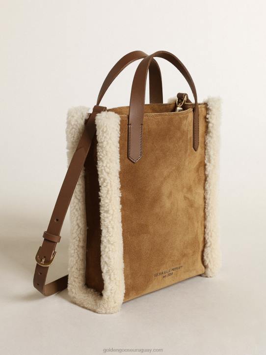 mujer Minibolso california de piel de ante con ribete de borregoGolden Goose 02H6457