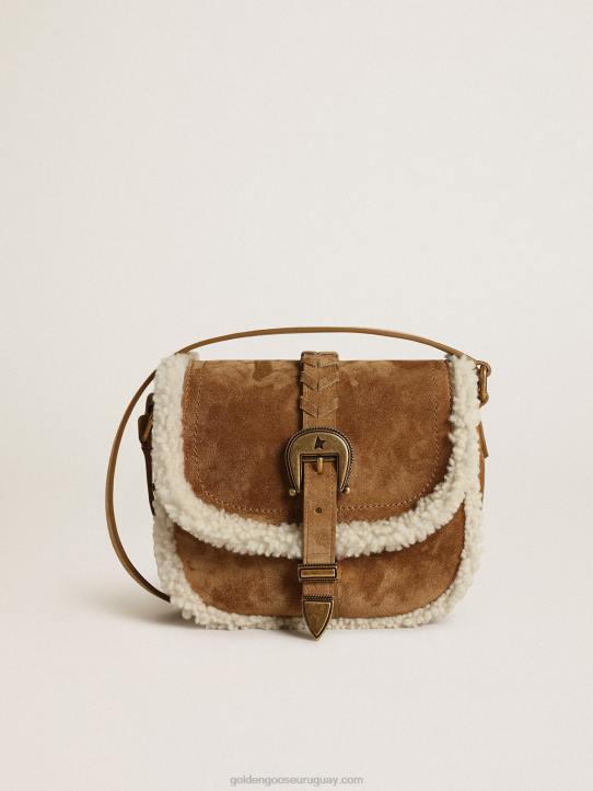 mujer bolso rodeo pequeño de ante con detalles de borregoGolden Goose 02H6458