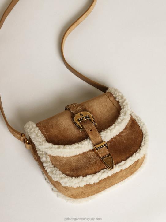 mujer bolso rodeo pequeño de ante con detalles de borregoGolden Goose 02H6458