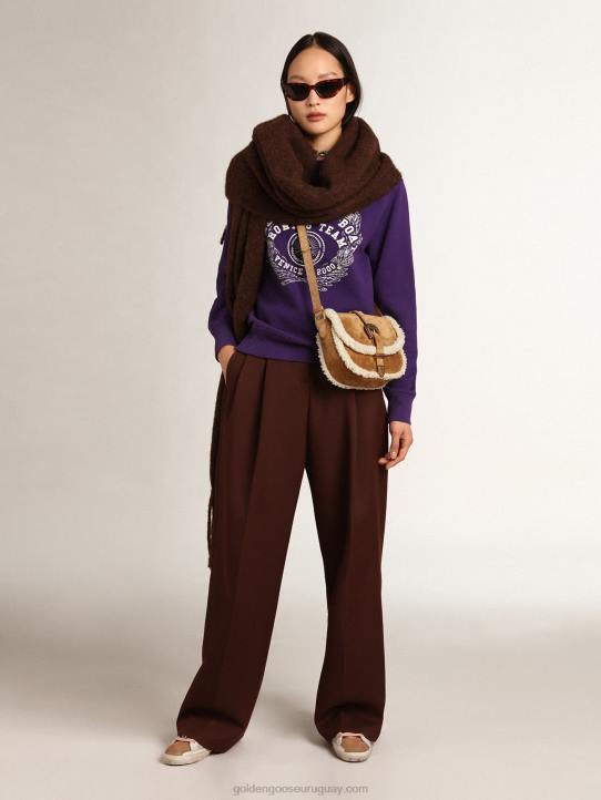 mujer bolso rodeo pequeño de ante con detalles de borregoGolden Goose 02H6458
