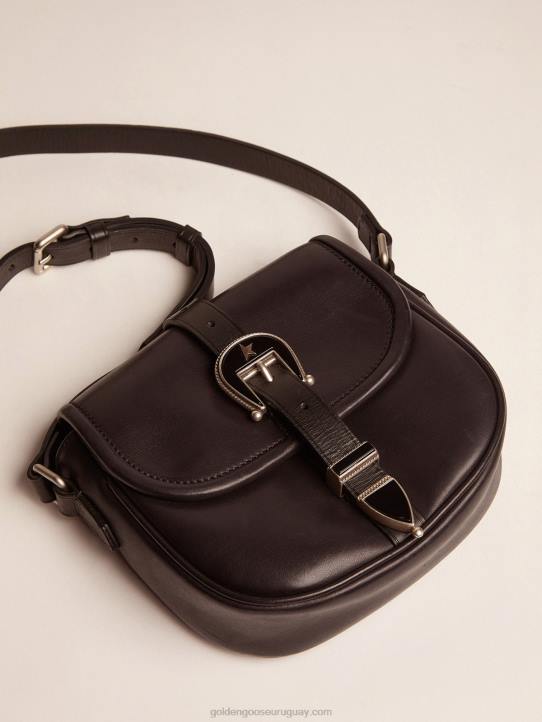 mujer bolso rodeo pequeño de piel negraGolden Goose 02H6490