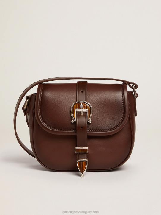 mujer bolso rodeo pequeño en piel color canela oscuroGolden Goose 02H6484