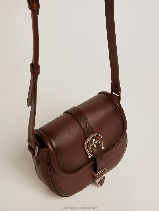 mujer bolso rodeo pequeño en piel color canela oscuroGolden Goose 02H6484
