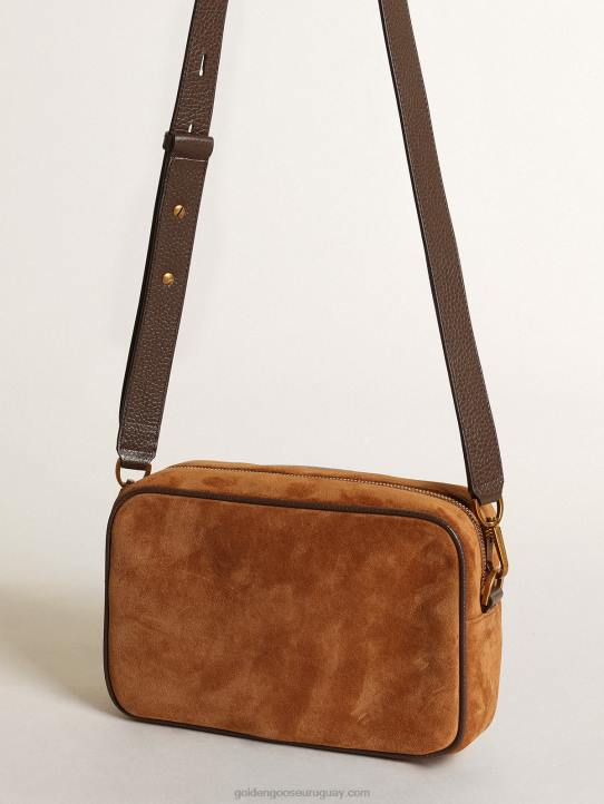 mujer Bolso estrella de ante color tabaco con estrella de piel tono sobre tonoGolden Goose 02H6486