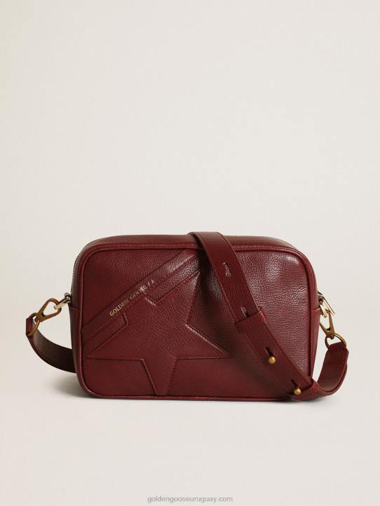 mujer Bolso estrella de piel color burdeos con estrella tono sobre tonoGolden Goose 02H6442
