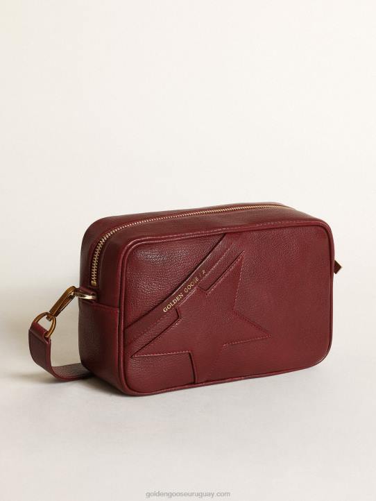 mujer Bolso estrella de piel color burdeos con estrella tono sobre tonoGolden Goose 02H6442