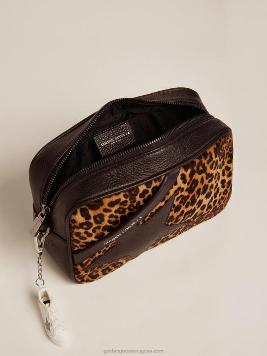 mujer bolso estrella de piel de potro con estampado de leopardoGolden Goose 02H6453