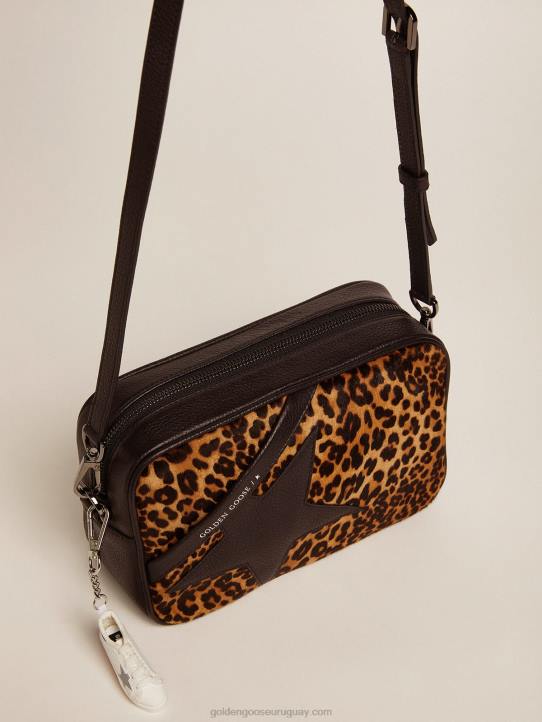 mujer bolso estrella de piel de potro con estampado de leopardoGolden Goose 02H6453