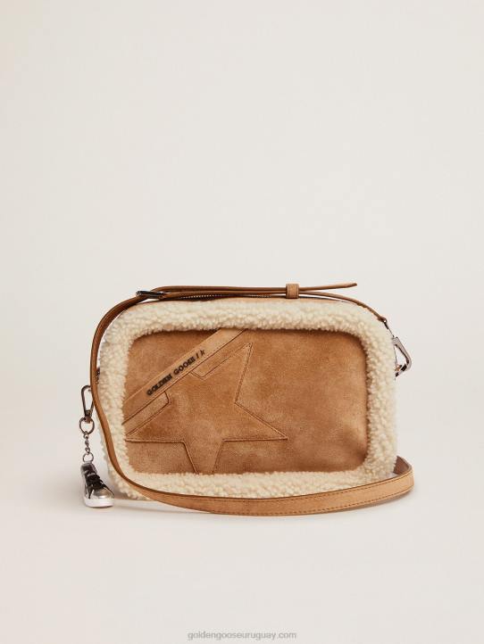 mujer bolso estrella elaborado en piel serraje con ribete de borregoGolden Goose 02H6477
