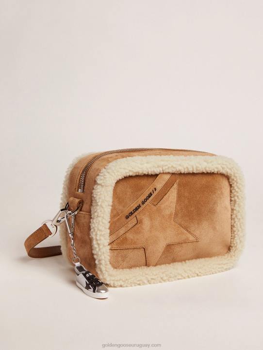 mujer bolso estrella elaborado en piel serraje con ribete de borregoGolden Goose 02H6477