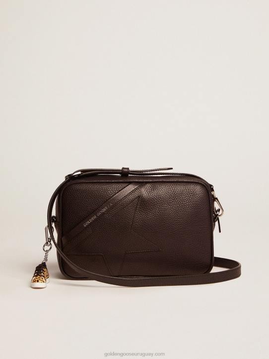 mujer bolso estrella negro elaborado en piel martilladaGolden Goose 02H6451