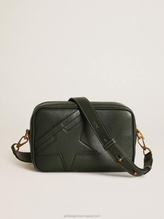 mujer bolso star de piel verde oscuro con estrella tono sobre tonoGolden Goose 02H6444