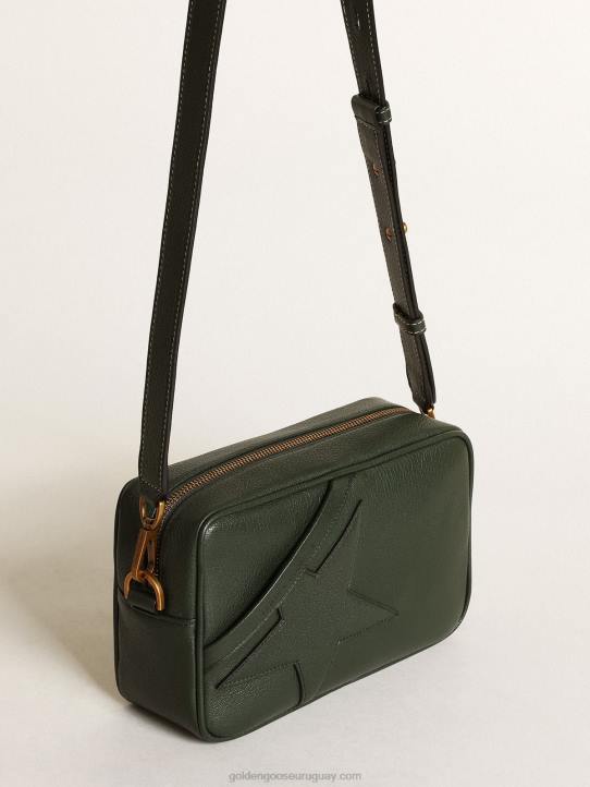 mujer bolso star de piel verde oscuro con estrella tono sobre tonoGolden Goose 02H6444