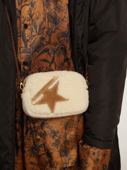 mujer bolso mini estrella de borrego beige con estrella de anteGolden Goose 02H6455