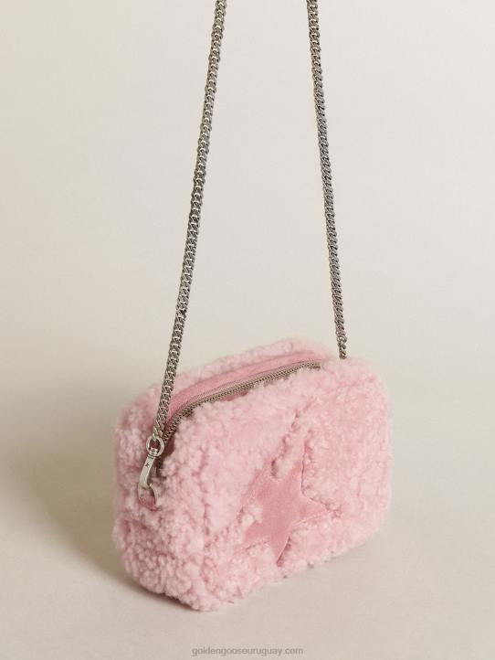 mujer bolso mini estrella de borrego rosa con estrella de anteGolden Goose 02H6447
