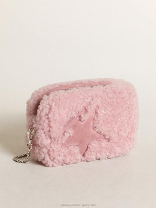 mujer bolso mini estrella de borrego rosa con estrella de anteGolden Goose 02H6447