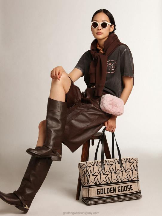 mujer bolso mini estrella de borrego rosa con estrella de anteGolden Goose 02H6447