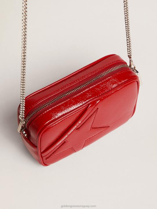 mujer bolso mini estrella de charol rojo con estrella tono sobre tonoGolden Goose 02H6470