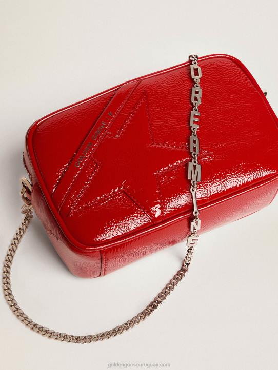 mujer bolso mini estrella de charol rojo con estrella tono sobre tonoGolden Goose 02H6470