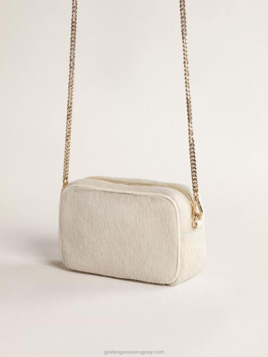 mujer bolso mini estrella en piel heritage blanco con estrella tono sobre tonoGolden Goose 02H6485