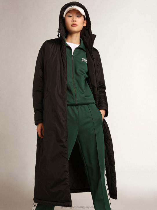 mujer chamarra acolchada con capucha hasta los tobillos black star collectionGolden Goose 02H6998