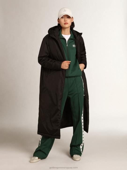 mujer chamarra acolchada con capucha hasta los tobillos black star collectionGolden Goose 02H6998