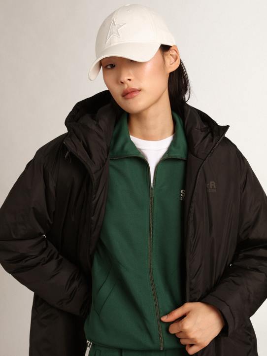 mujer chamarra acolchada con capucha hasta los tobillos black star collectionGolden Goose 02H6998