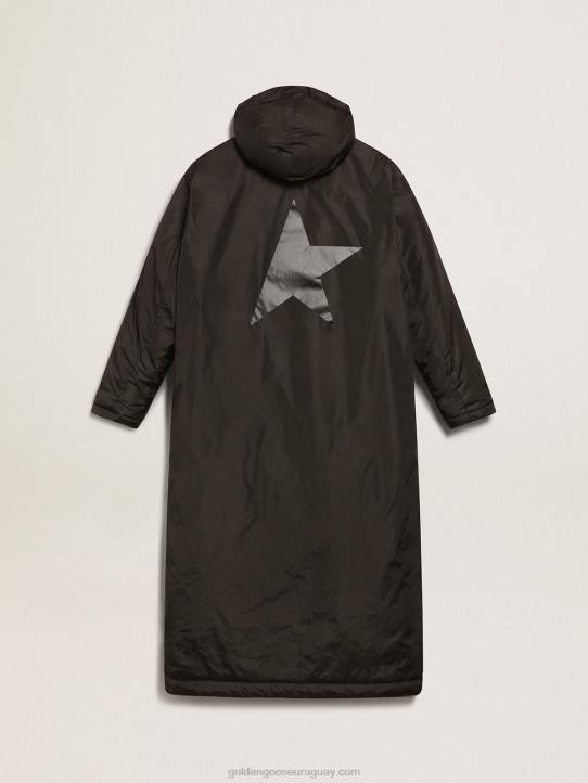 mujer chamarra acolchada con capucha hasta los tobillos black star collectionGolden Goose 02H6998